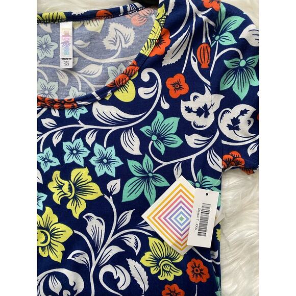 Lularoe XXS Floral Classic T - Picture 2 of 3